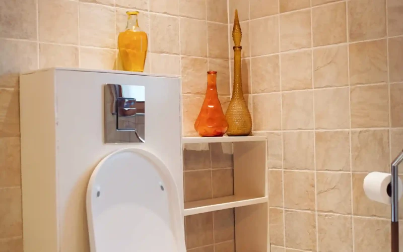 Badkamer van Bosschhuis – praktisch en fris, met alles wat u nodig heeft voor een comfortabel verblijf op ons rustige vakantiepark.